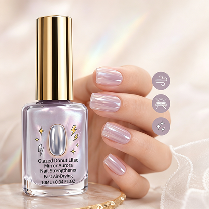 💅⏳LAST DAY SALE ONLY ￡7.99!!✨ 50% OFF! 💜 Lilac Glossy Mirror Nail Strengthener – Fast Air-Dry, Chip-Resistant & Long-Lasting Aurora Finish