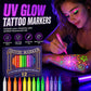 💗LAST DAY SALE 50% OFF⚡50K+ SOLD💕Glow Tattoo Pens – Safe, Wash-Off & Glows Under Blacklight! ✨🇬🇧 | Perfect for Glasto, Birthdays & More!