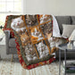 🎁LAST DAY SALE: £11.98!! 🐱💤 Cozy 9‑Panel Sleeping Cats Blanket – Ultra‑Soft Flannel, Reversible Design, Perfect for Sofa, Bed & Travel 🌙✨