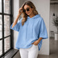🧥Seasonal Style - Relaxed Pullover Hoodie with Half-Sleeve Cut – Flattering Loose Fit & Modern Aesthetic for Transitional Weather