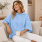 🧥Seasonal Style - Relaxed Pullover Hoodie with Half-Sleeve Cut – Flattering Loose Fit & Modern Aesthetic for Transitional Weather