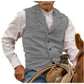 ⏳LAST DAY SALE ONLY￡17.99!🔥✨Men's Vintage Lapel Herringbone Tweed Vest👔🐴