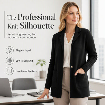 🔥New Autumn Arrivals 🏆🧥 Knit Lapel Cardigan – Timeless Silhouette & Effortless Elegance for Every Look