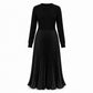 🌸LAST DAY-50% OFF!!💃Effortless Elegance | Women's Pleated Round-Neck Maxi Dress