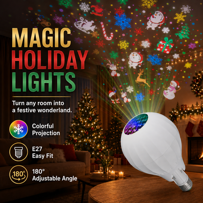 ⏰Christmas Limited Sale 50% OFF!!🎄50K+ SOLD! 🎁💥Rotating Christmas Projector Bulb | 16 Patterns