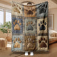 🐶LIMITED‑TIME 50% OFF! 🐾Cute Paw Print Soft Flannel Blanket – Snuggly, Warm, Lovely Home Decor 🛌