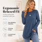 💖2026 Autumn’s Sale 70% OFF✨🍂Women's Casual Crewneck Long Sleeve Top With Thumb Holes and Curved Hem