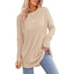 💖2026 Autumn’s Sale 70% OFF✨🍂Women's Casual Crewneck Long Sleeve Top With Thumb Holes and Curved Hem