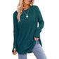 💖2026 Autumn’s Sale 70% OFF✨🍂Women's Casual Crewneck Long Sleeve Top With Thumb Holes and Curved Hem