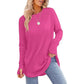 💖2026 Autumn’s Sale 70% OFF✨🍂Women's Casual Crewneck Long Sleeve Top With Thumb Holes and Curved Hem