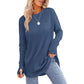 💖2026 Autumn’s Sale 70% OFF✨🍂Women's Casual Crewneck Long Sleeve Top With Thumb Holes and Curved Hem