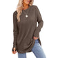 💖2026 Autumn’s Sale 70% OFF✨🍂Women's Casual Crewneck Long Sleeve Top With Thumb Holes and Curved Hem