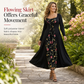 🥳AUTUMN HOT SALE🥳🍂50K+ SOLD!💥50% OFF! Women's Square Neck Lace Up Corset Maxi Dress with Floral Embroidered Mesh Panel🌸