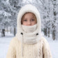 🖤Black Friday Special Price:£10.99!!!💥Sale: 50% OFF💥♟️Kids Fleece Balaclava Hat, Windproof Thermal One Piece Hood Scarf, Adjustable Drawstring Full Face Neck Warmer for Boys Girls, Winter Outdoor Ski Cycling Hat