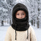 🖤Black Friday Special Price:£10.99!!!💥Sale: 50% OFF💥♟️Kids Fleece Balaclava Hat, Windproof Thermal One Piece Hood Scarf, Adjustable Drawstring Full Face Neck Warmer for Boys Girls, Winter Outdoor Ski Cycling Hat