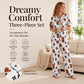 ⏳LAST DAY SALE 70% OFF!!🐮Cute Highland Cow Print, 3-Piece Fun Pajama Set – Cozy Lounge & Sleepwear ✨
