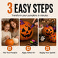 12 Colors Halloween Pumpkin DIY Glitter Markers Set