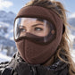 ❄️ Wind-Blocking Warmth, Clear Vision Coverage | Winter Windproof Warm Face Mask with HD Goggles
