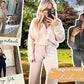 🔥Limited Time Sale-50% OFF💝Women's Oversized Half Zip Wide Leg 2 Piece Outfits Lounge Set